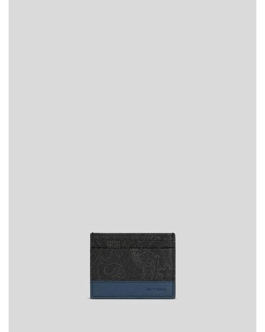 Etro White Arnica Card Holder With Leather Insert for men