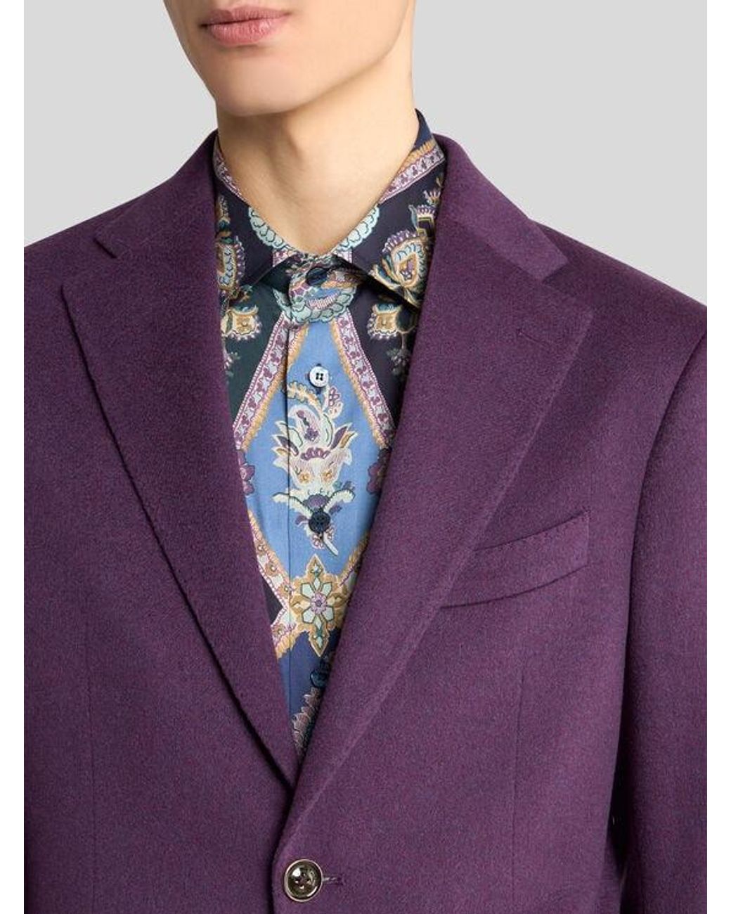 Giacca Monopetto di Etro in Purple da Uomo