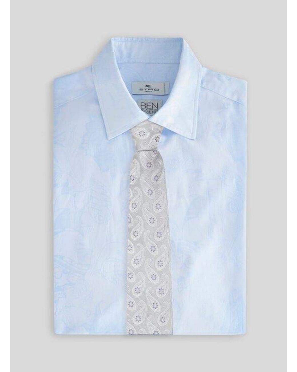 Etro White Silk Jacquard Tie With Paisley Motif for men