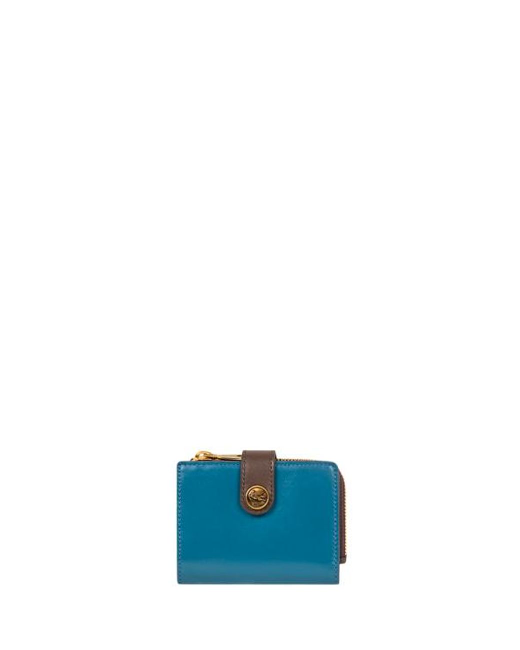 Etro Blue Small Leather Wallet