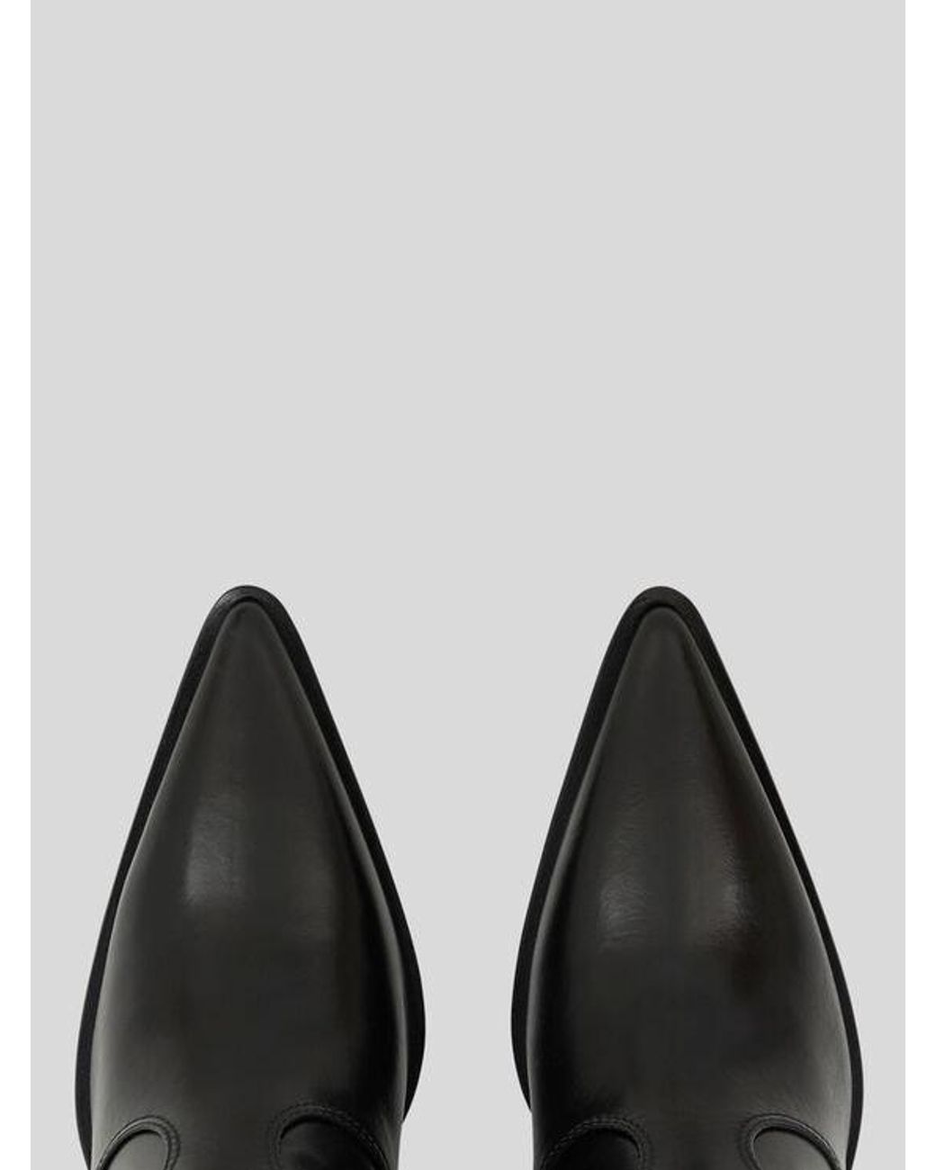 Etro Black Leather Ankle Boots With Wedge Heel