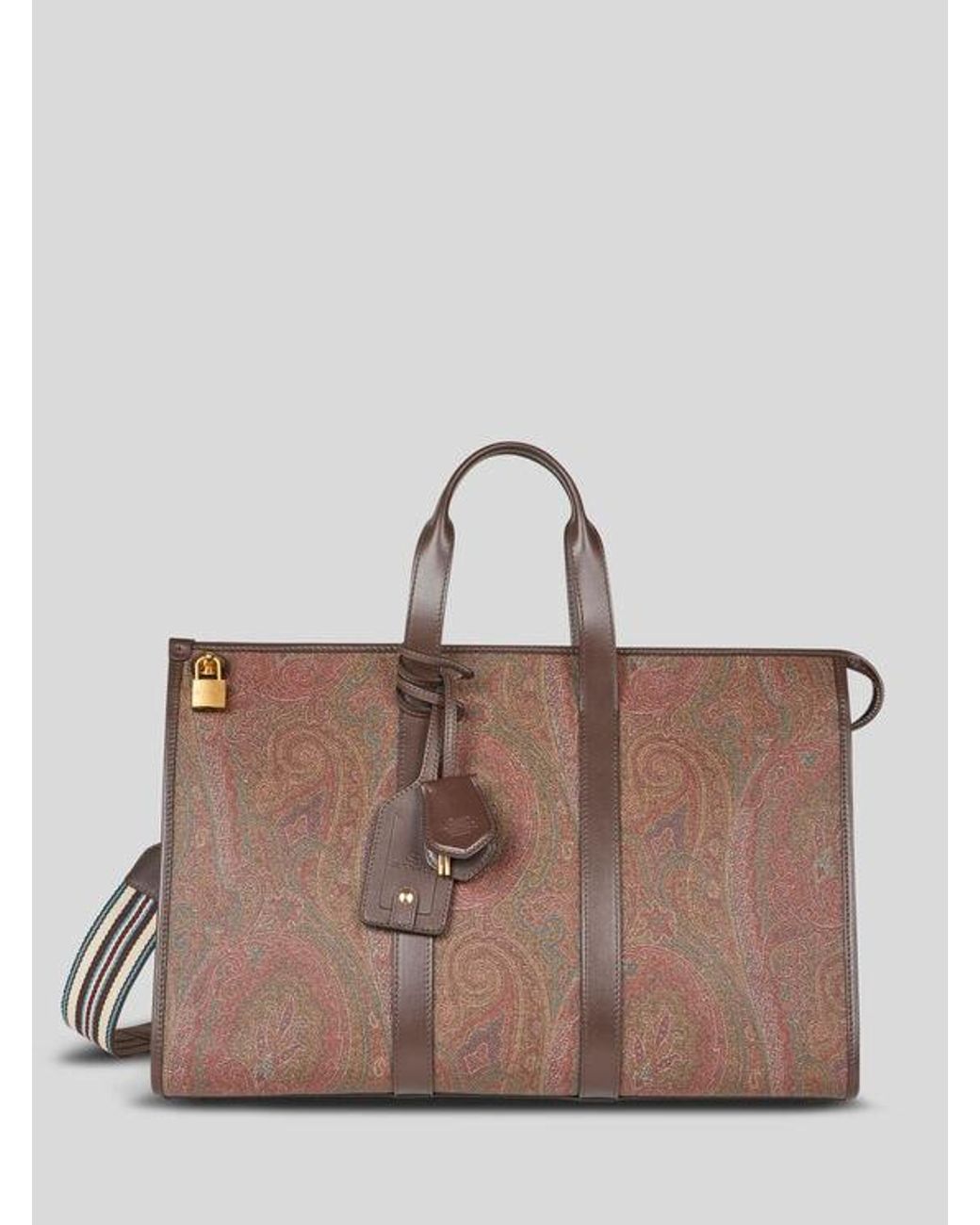 Etro Brown Arnica Travel Bag for men