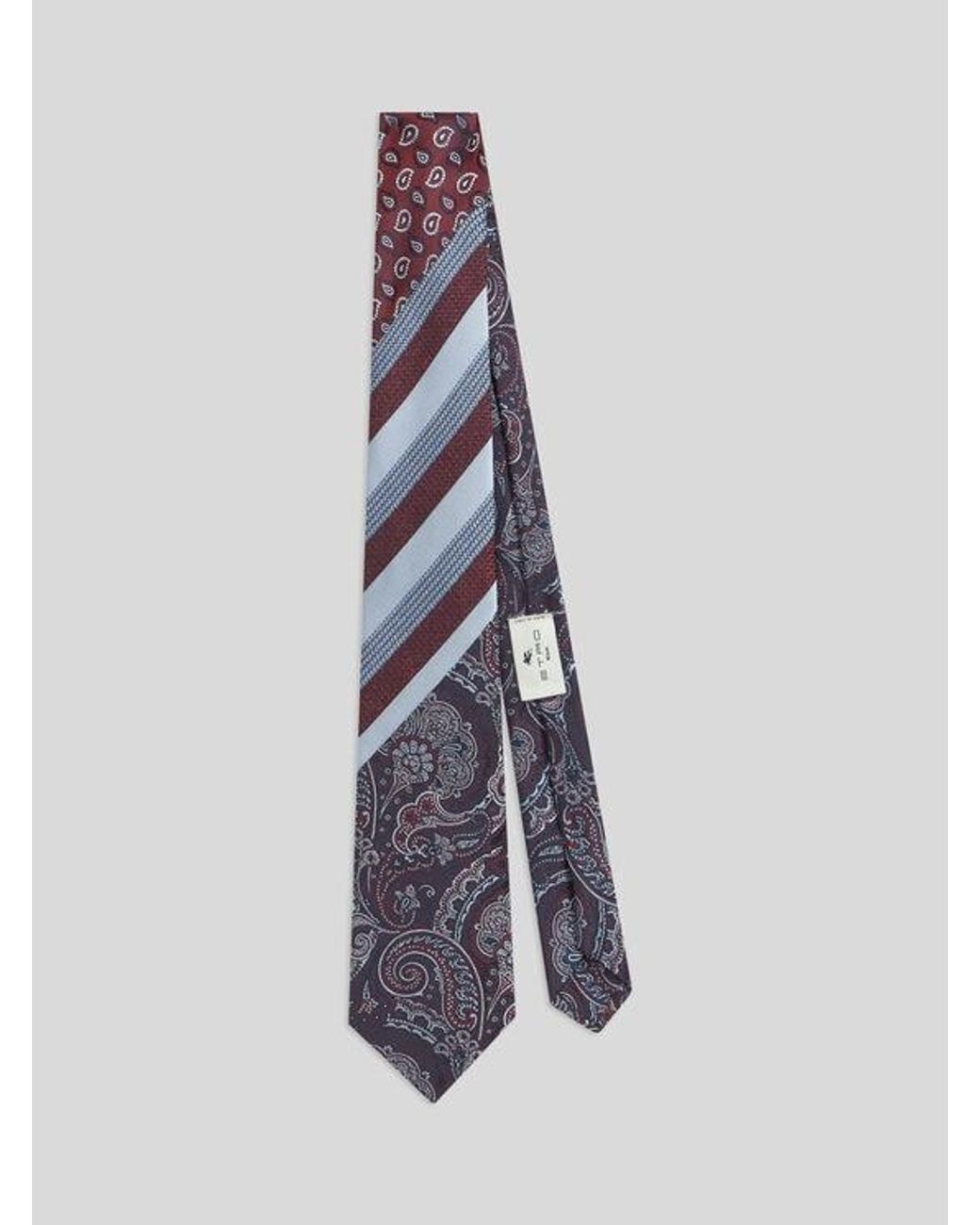 Cravatta Jacquard di Etro in White da Uomo