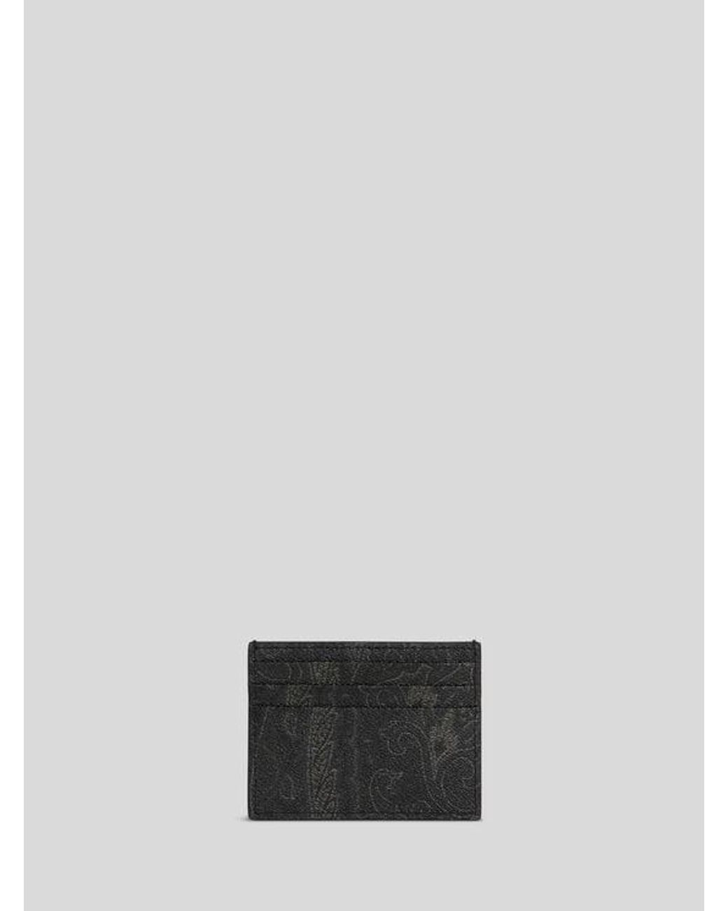Etro White Arnica Card Holder With Leather Insert for men