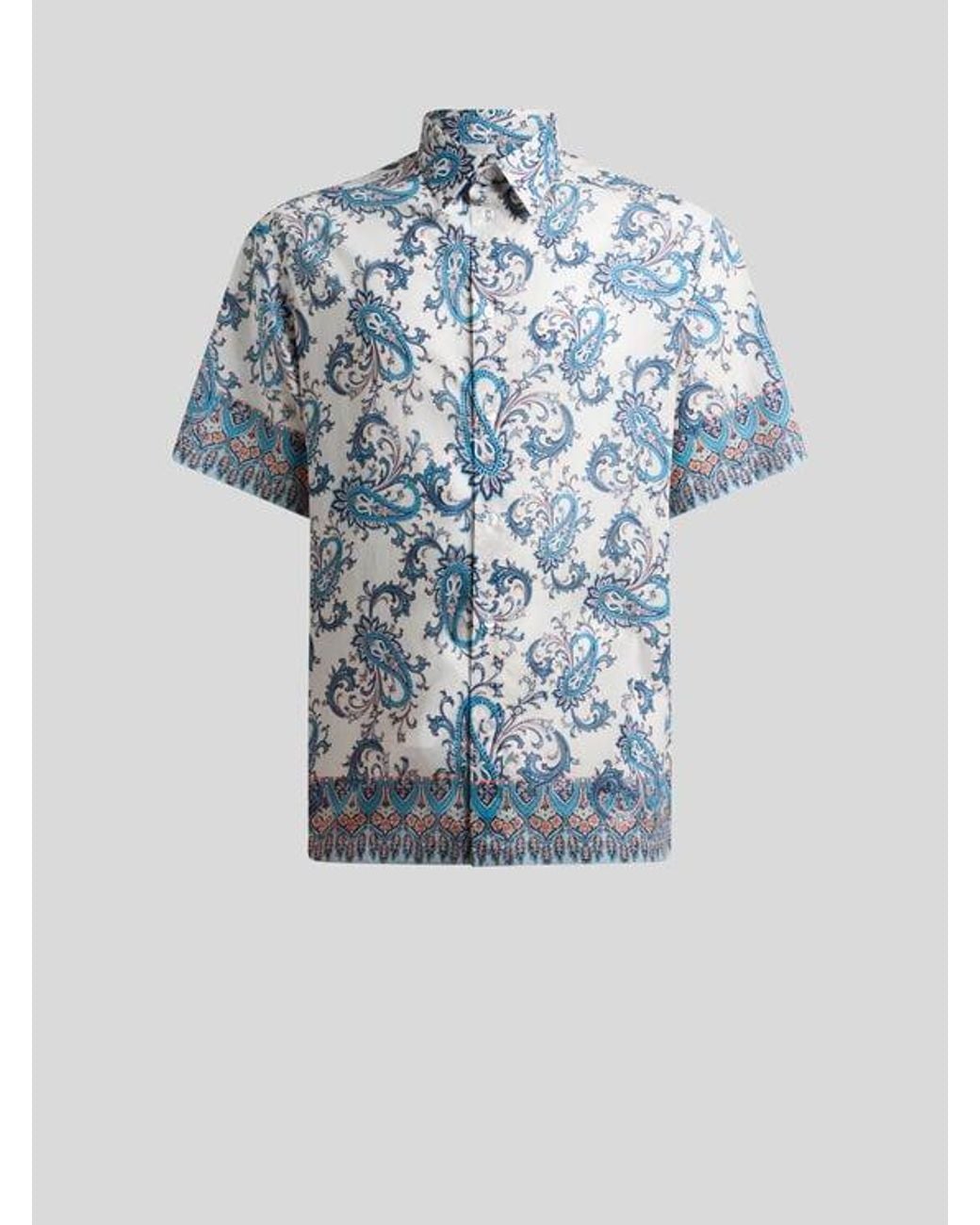 Etro Blue Oversized Shirt for men