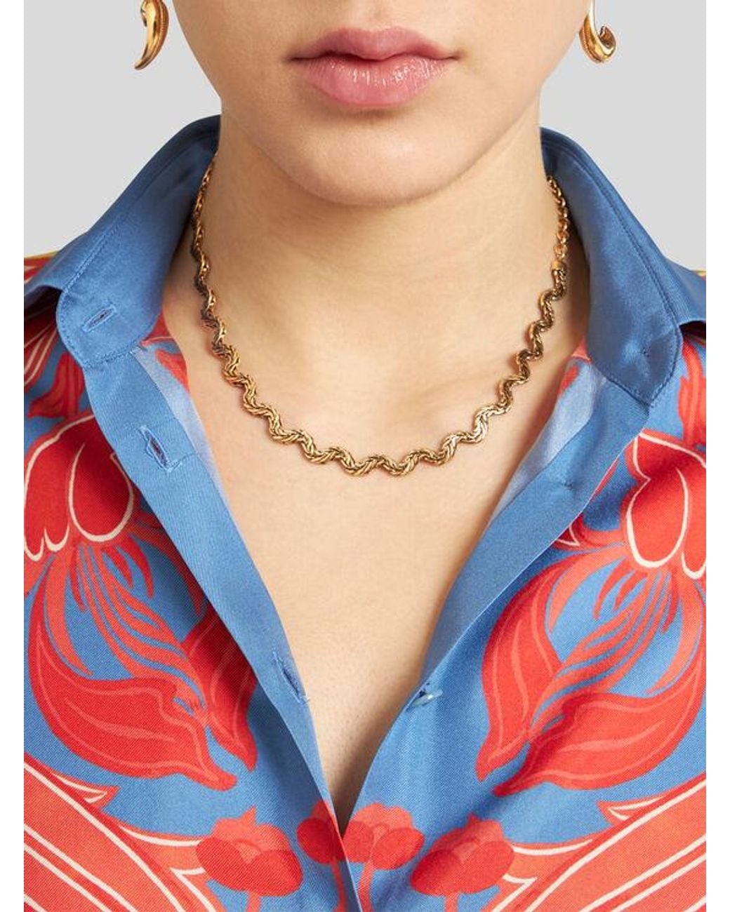 Etro Metallic Charm Necklace