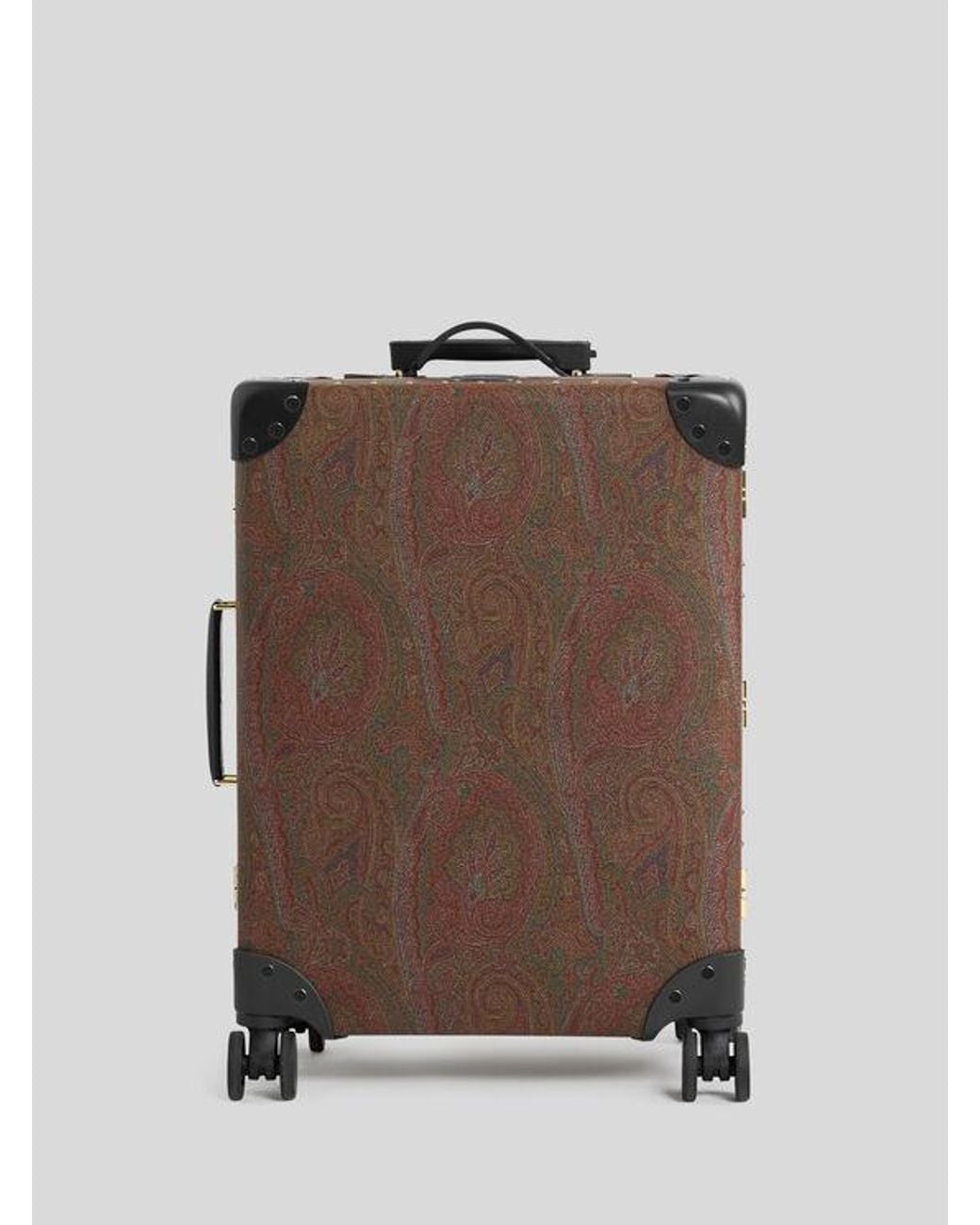 Etro Brown X Globe-Trotter Arnica And Leather Carry-On Case for men