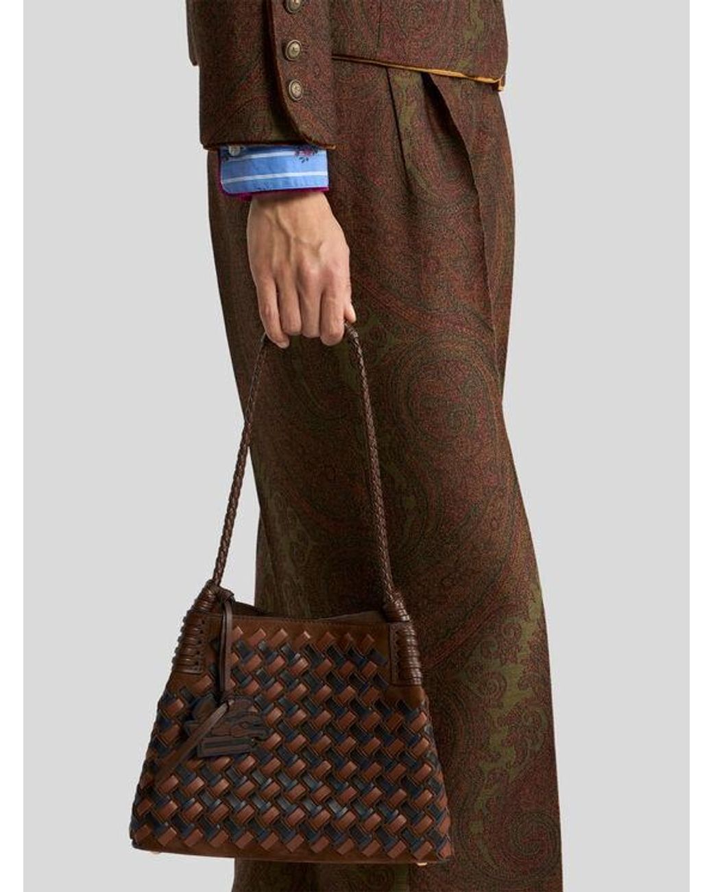 Etro Brown Small Libra Tote Bag