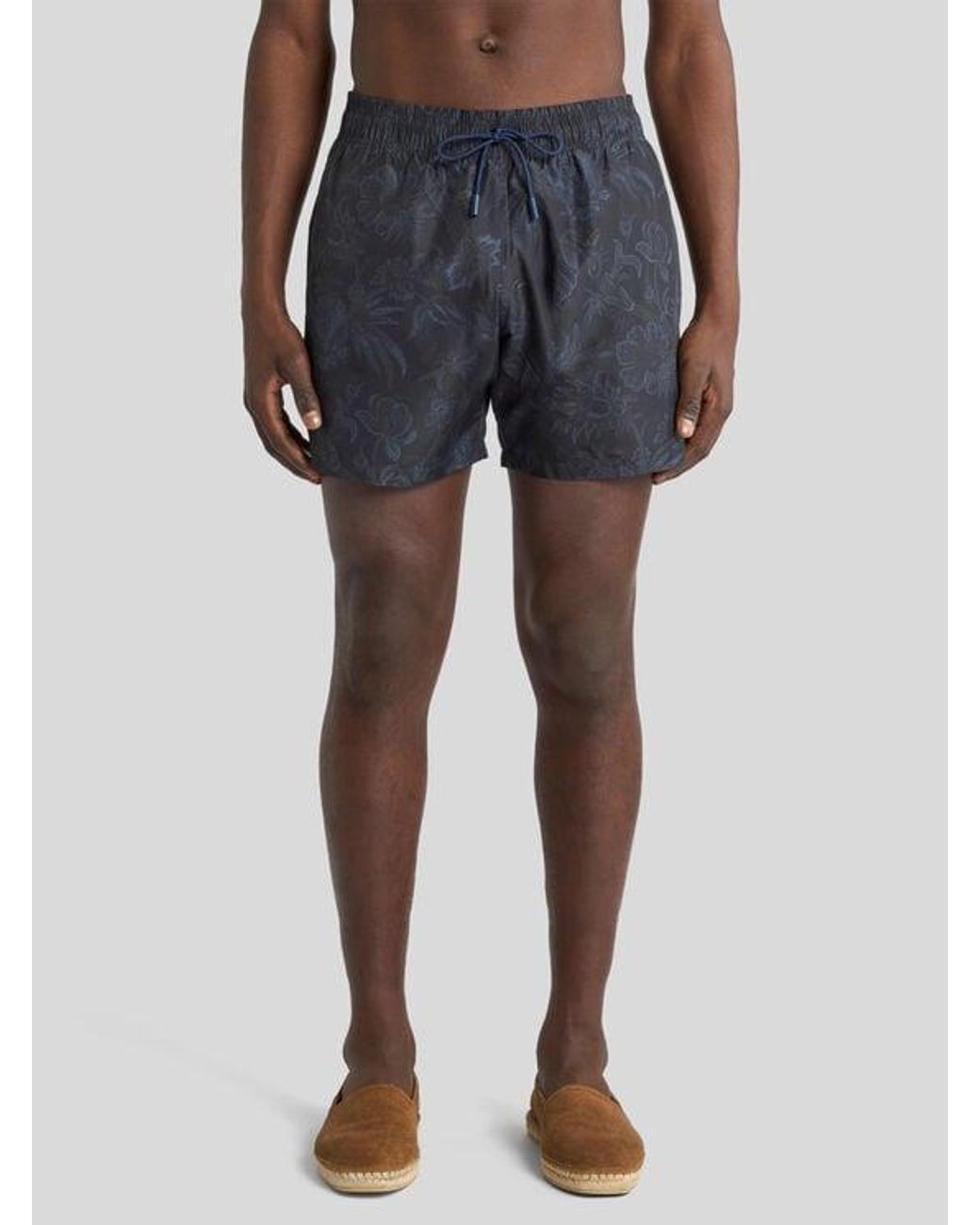 Etro Blue Floral Swim Shorts for men