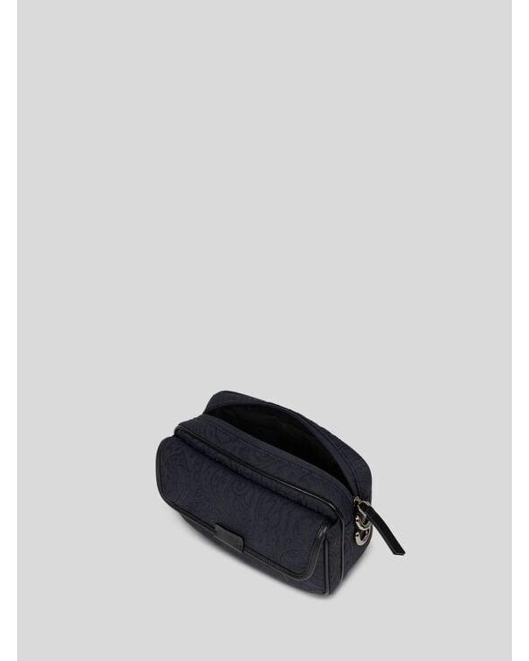 Etro White Small Nylon Jacquard Camera Case for men