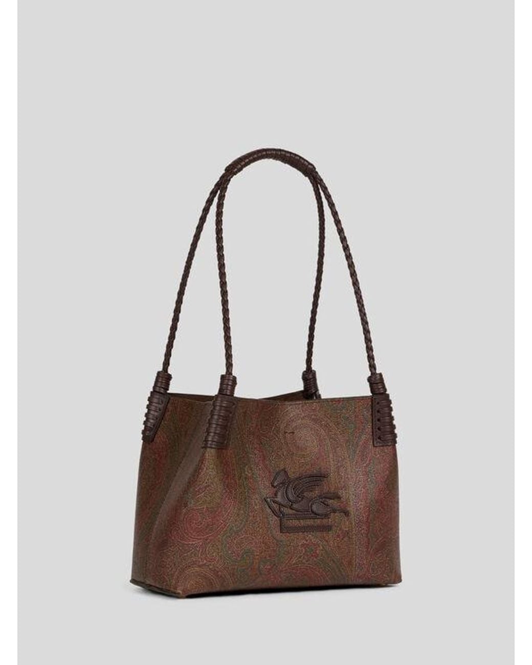 Etro Brown Small Arnica Libra Tote Bag