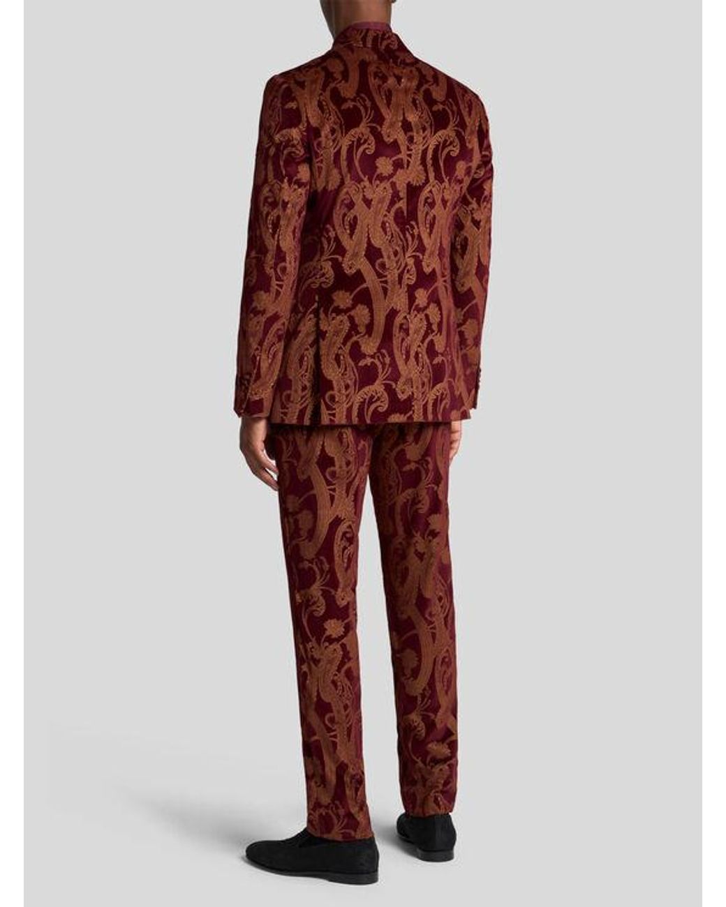 Etro Single-Breasted Paisley Blazer in Red for Men | Lyst