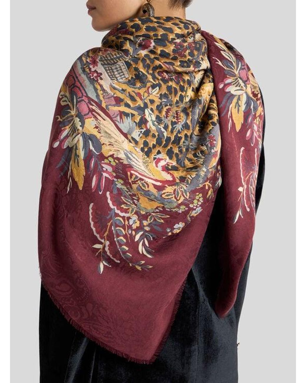 Scialle Jacquard di Etro in Brown