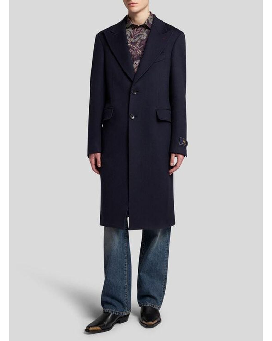 Cappotto di Etro in Blue da Uomo
