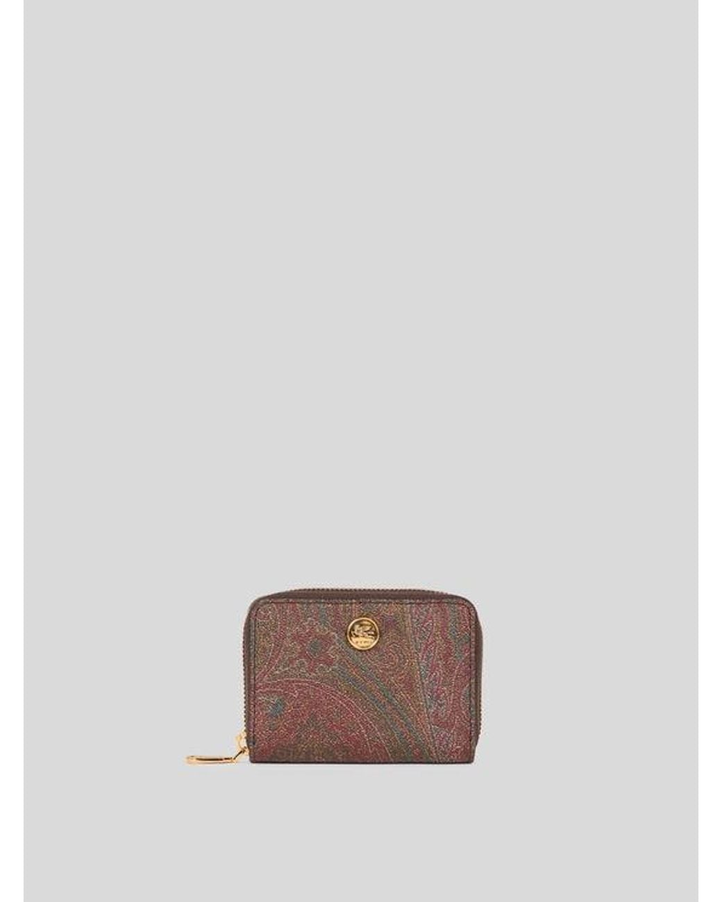 Etro Brown Arnica Zip-Around Wallet