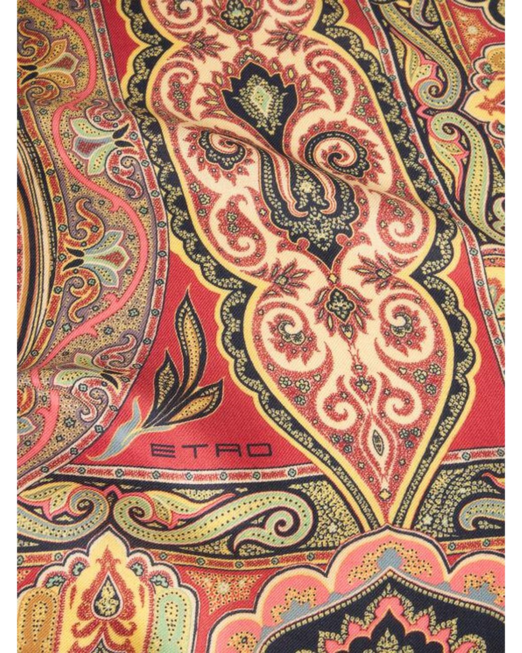 Etro Multicolor Wool And Silk Shawl With Print
