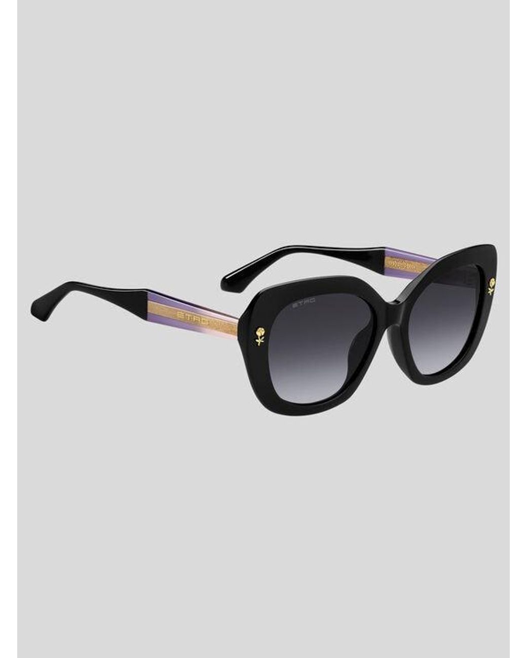 Etro Black Colour Stripes Sunglasses