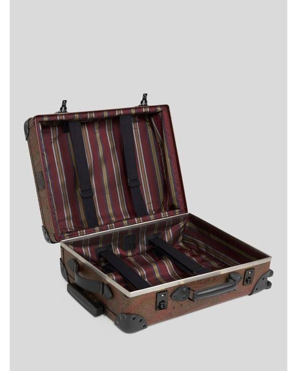 Etro Brown X Globe-Trotter Arnica And Leather Carry-On Case for men