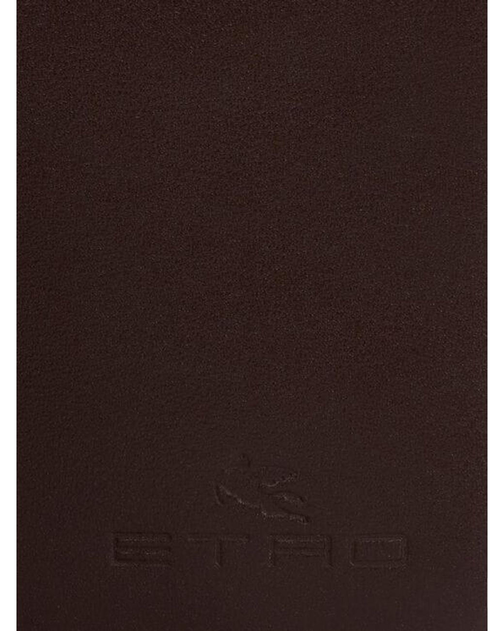 Etro Brown Arnica Bifold Card Holder for men