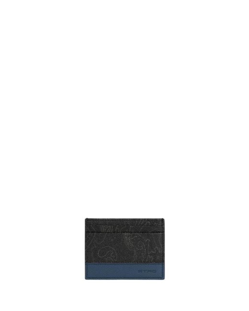 Etro White Arnica Card Holder With Leather Insert for men