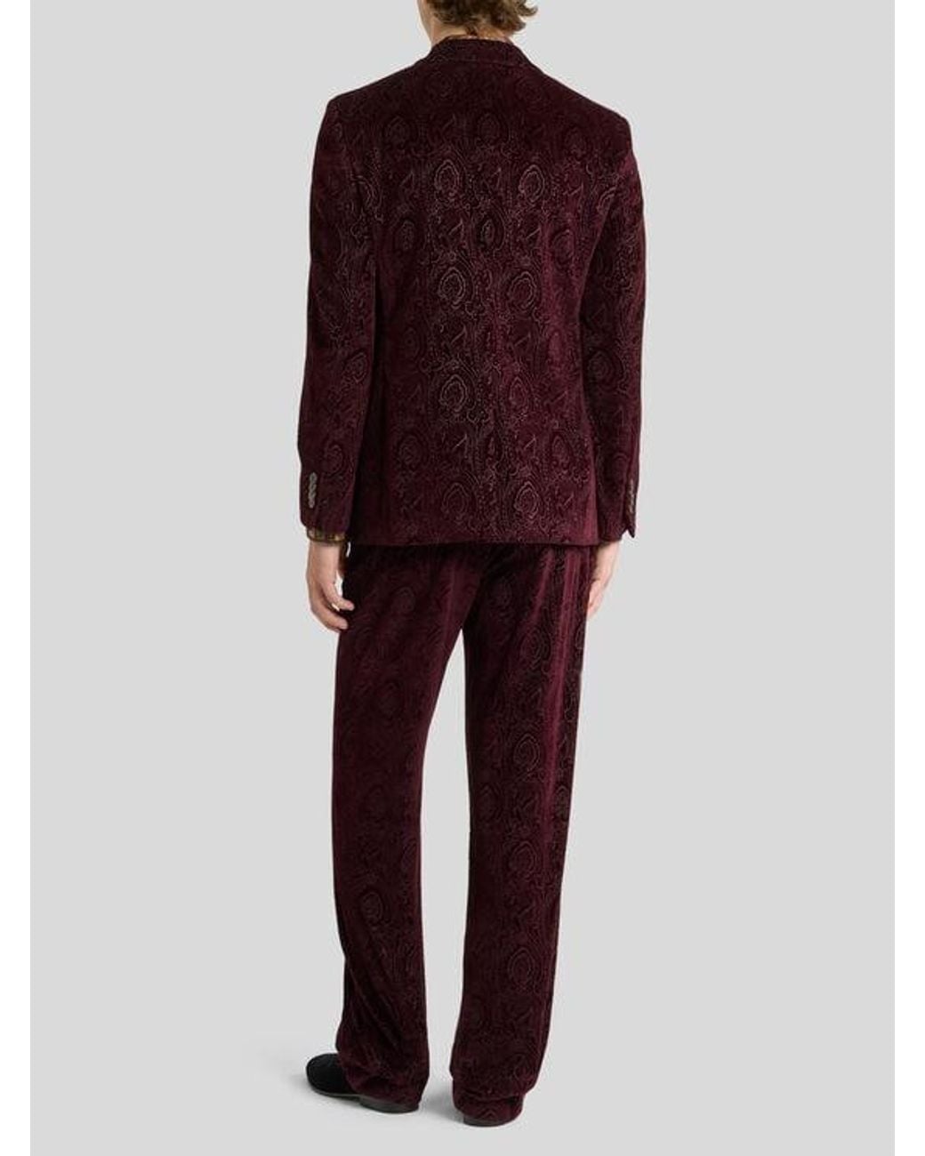 Etro Purple Single-Breasted Jacket for men