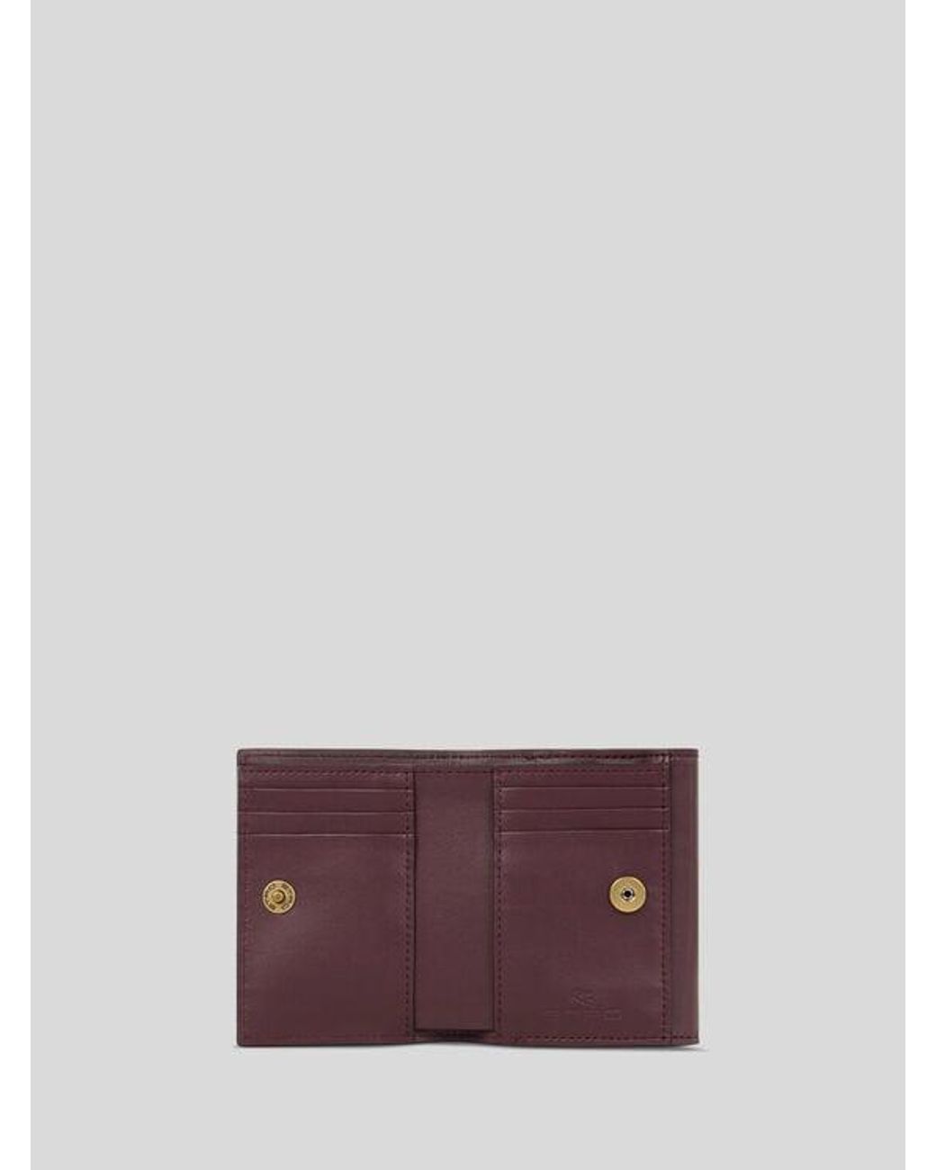 Etro Purple Small Leather Pony Wallet