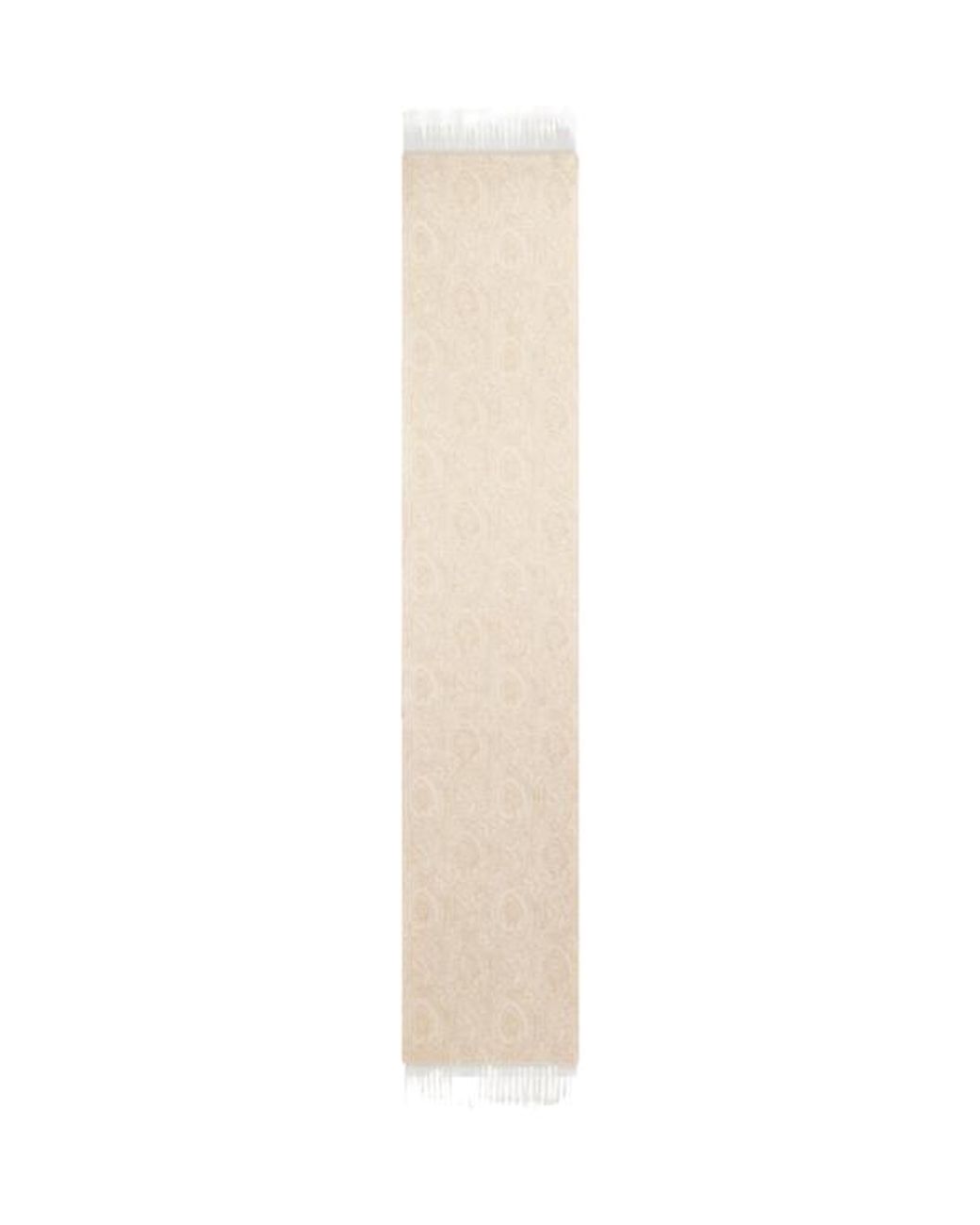 Etro White Wool And Cashmere Jacquard Scarf With Arnica Motif for men