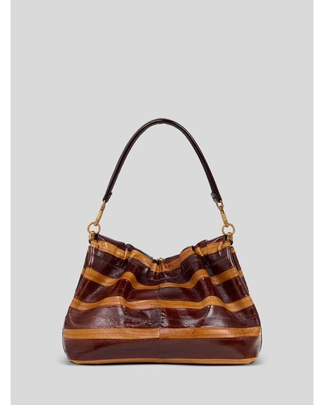 Etro Brown Medium Vela Blossom Bag