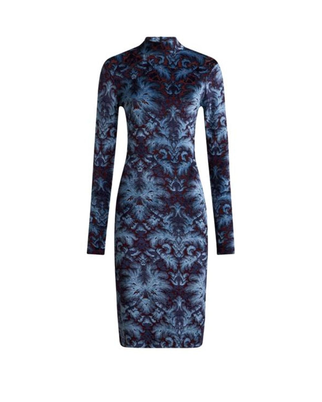 Etro Blue Chenille Jacquard Dress