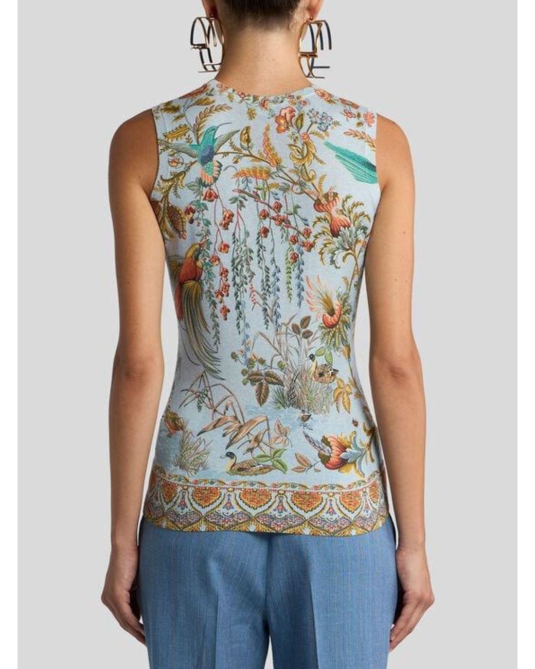 Top di Etro in Blue