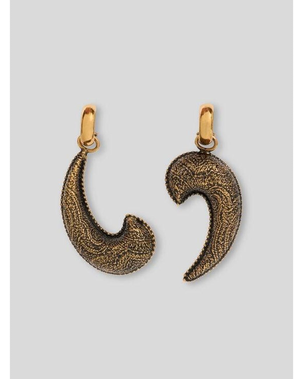Etro Metallic Drop Earrings With Arnica Paisley