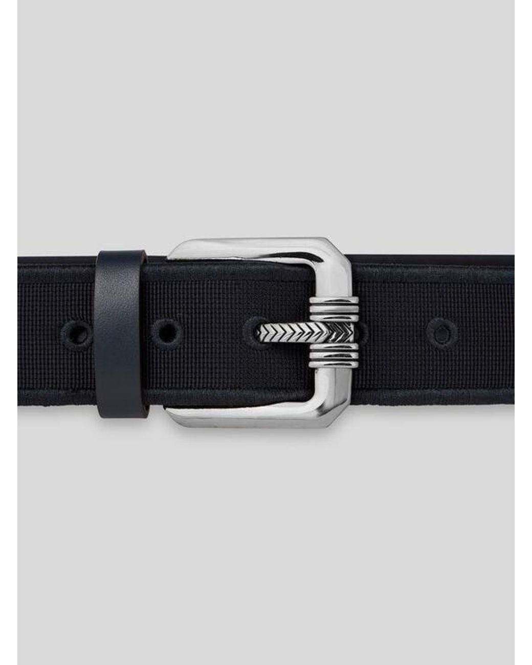 Etro Black Fabric Belt With Embroideries for men