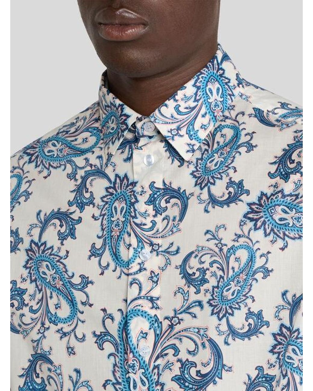 Etro Blue Oversized Shirt for men