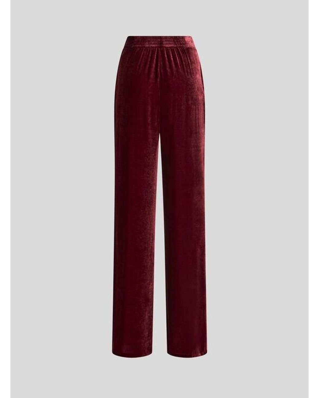 Etro Red Velvet Palazzo Trousers