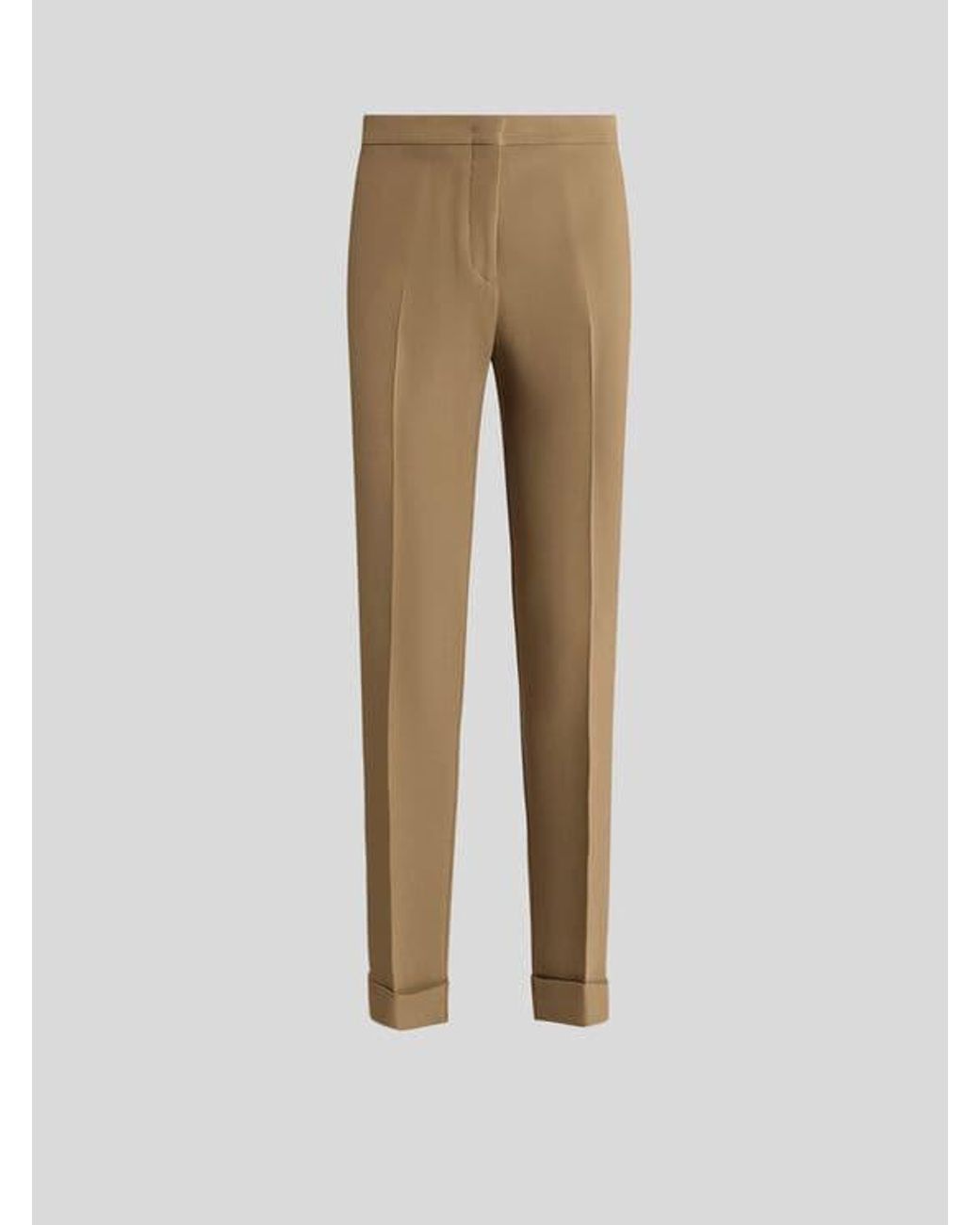 Etro Natural Cady Cigarette Trousers
