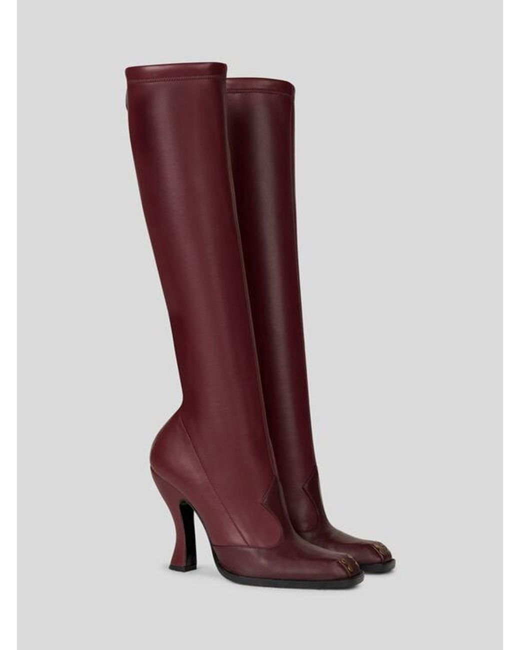 Etro Red High Leather Boots