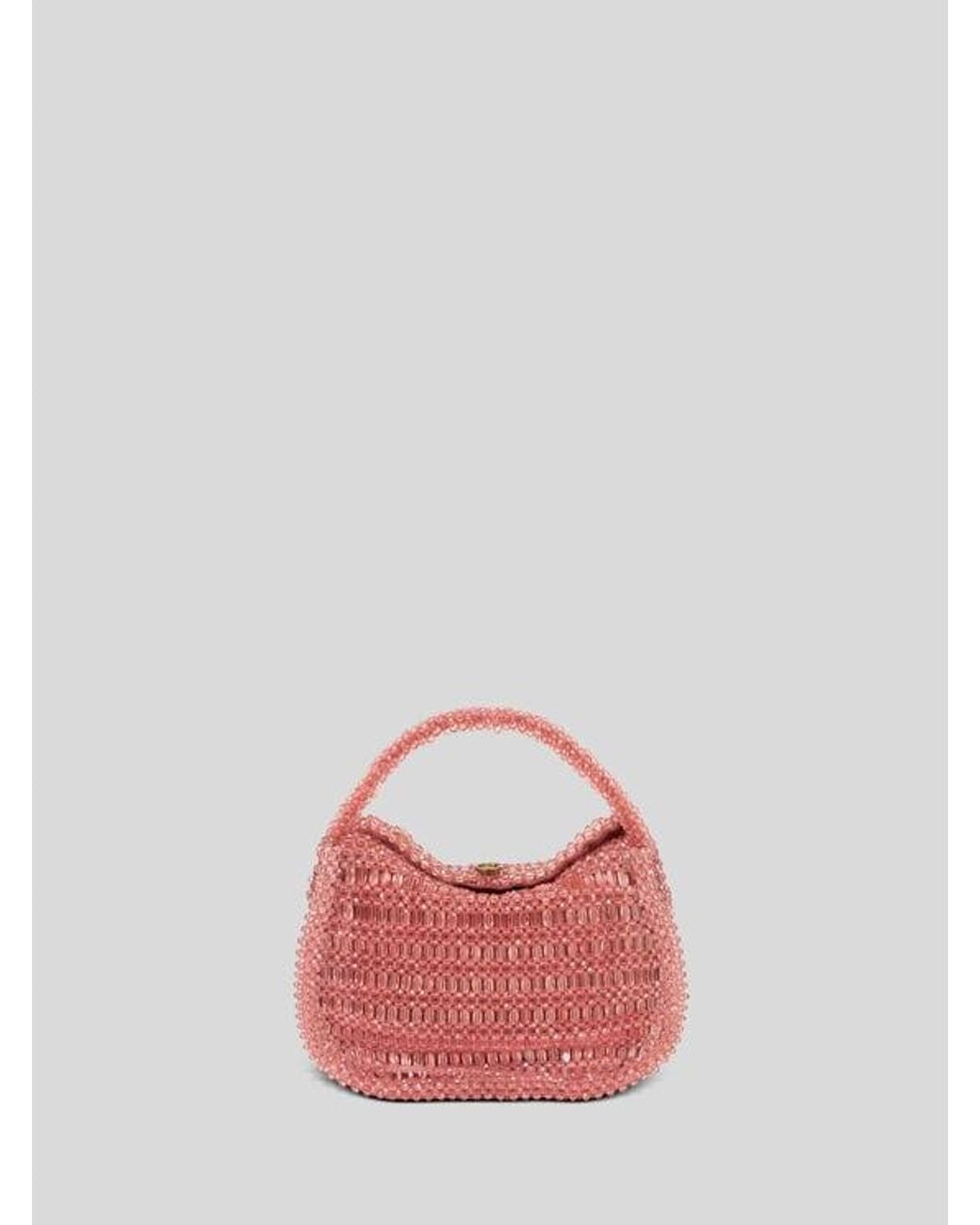 Etro Pink Small Pony Bag With Embroidered Beads