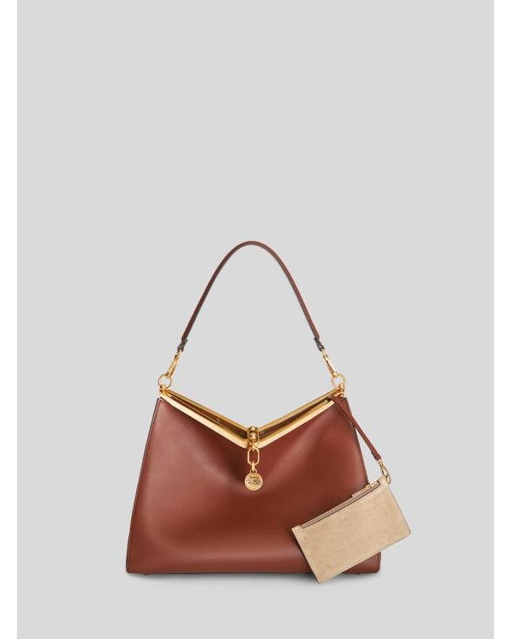Etro Multicolor Large Leather Vela Bag, , Dark