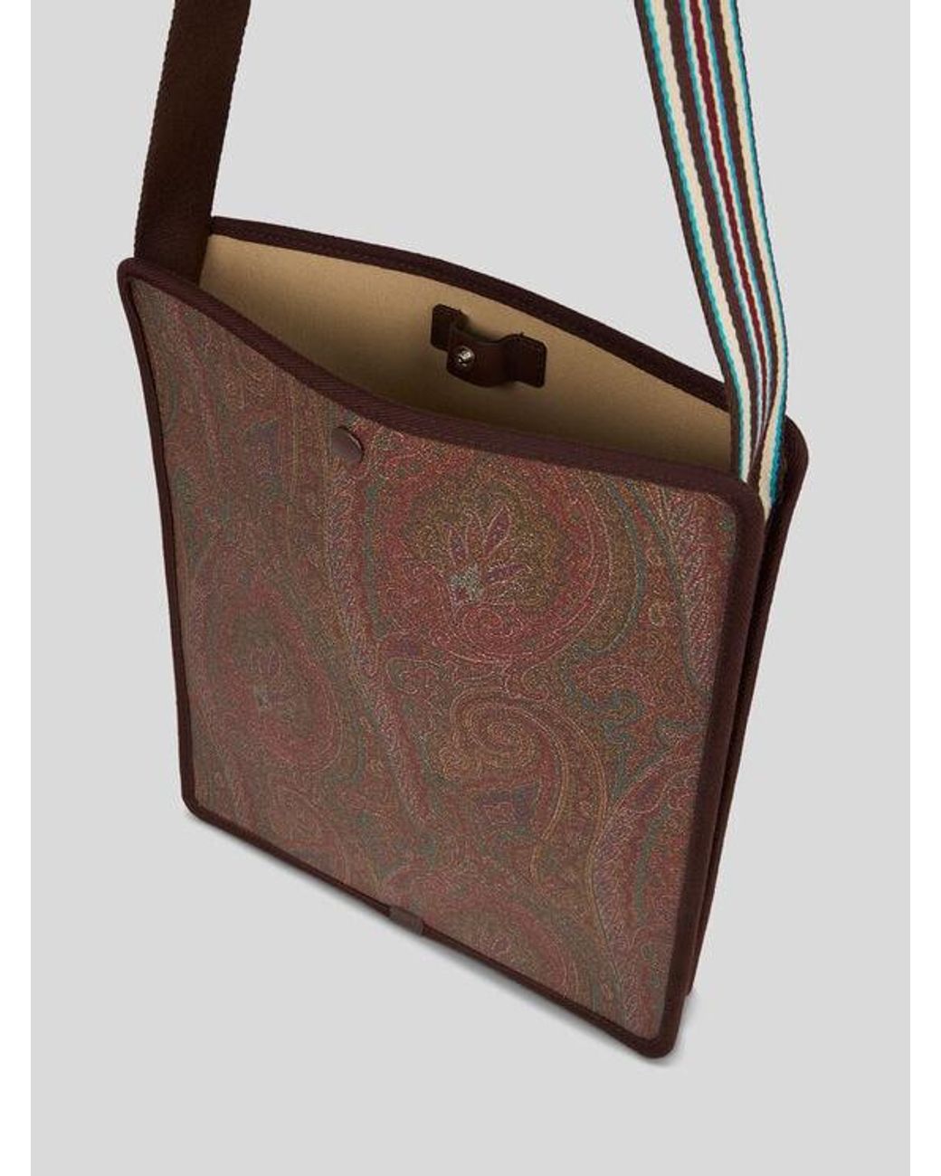 Etro Brown Essential Medium Arnica Bag for men