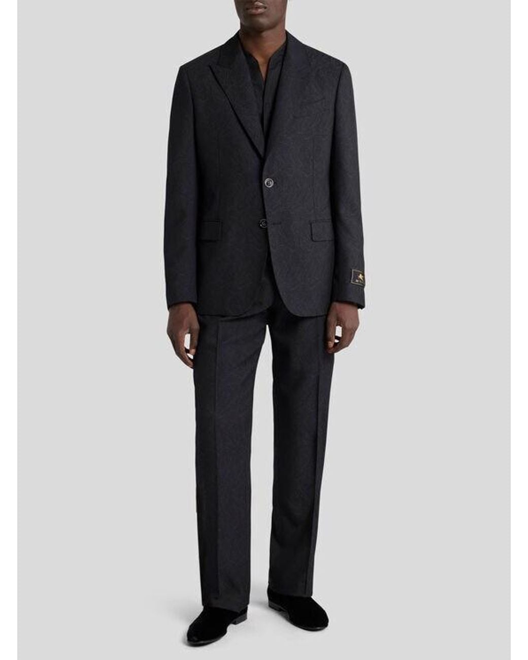 Etro Blue Single-Breasted Jacket for men