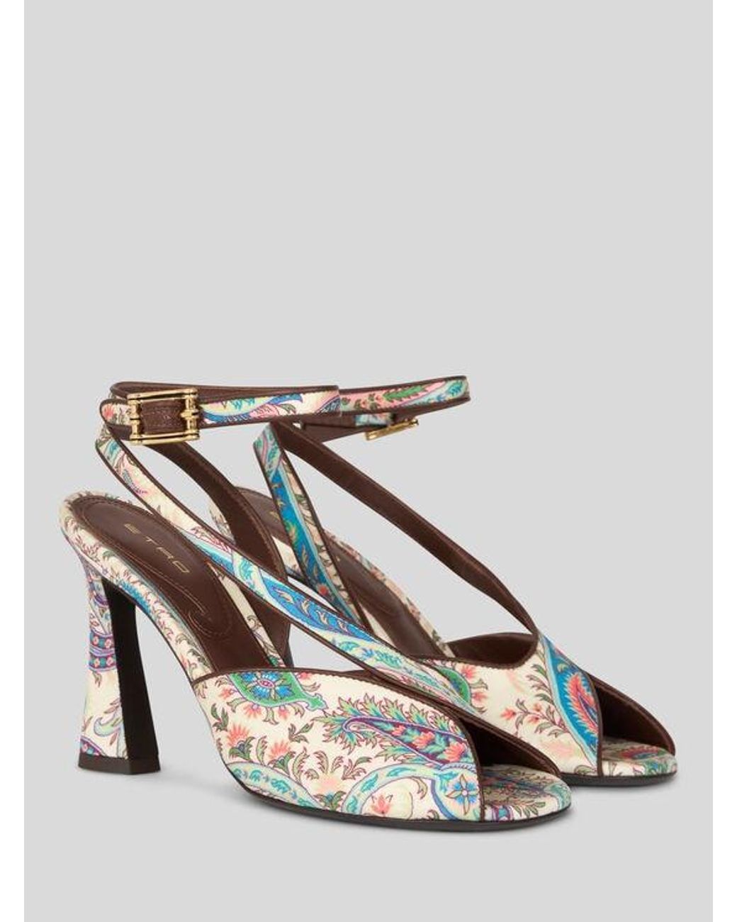 Etro Metallic High-Heeled Sandals