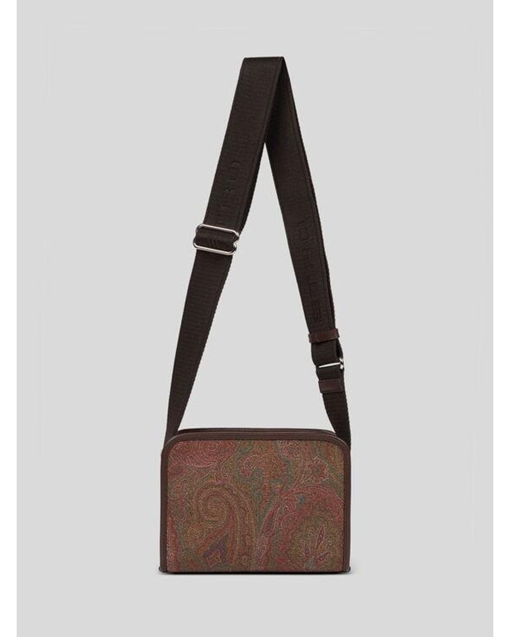 Etro Brown Arnica Camera Case With Shoulder Strap for men