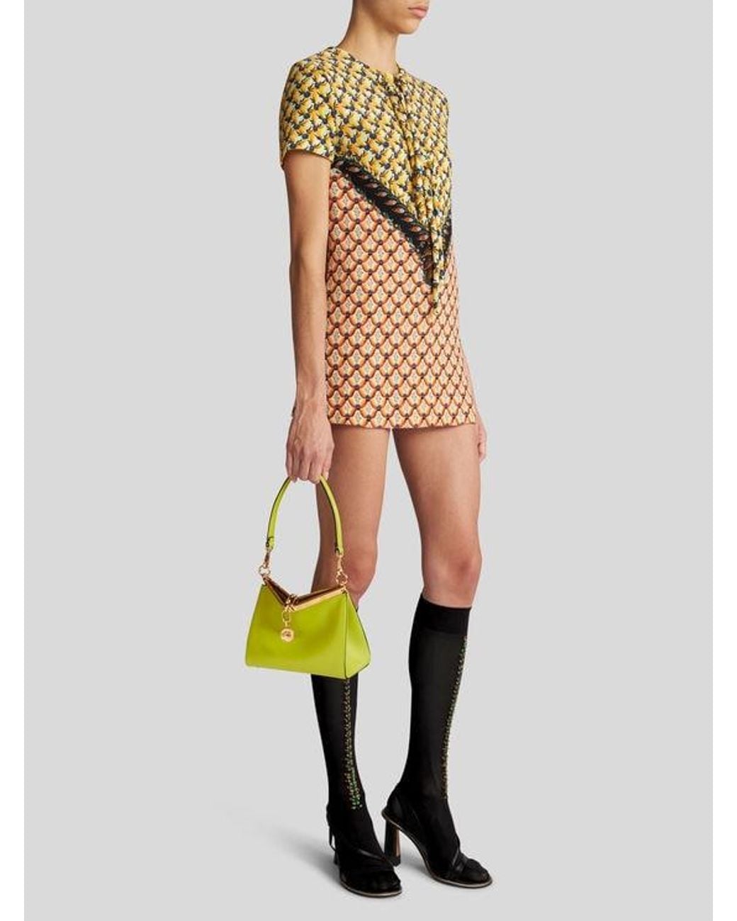 Etro Yellow Small Vela Bag