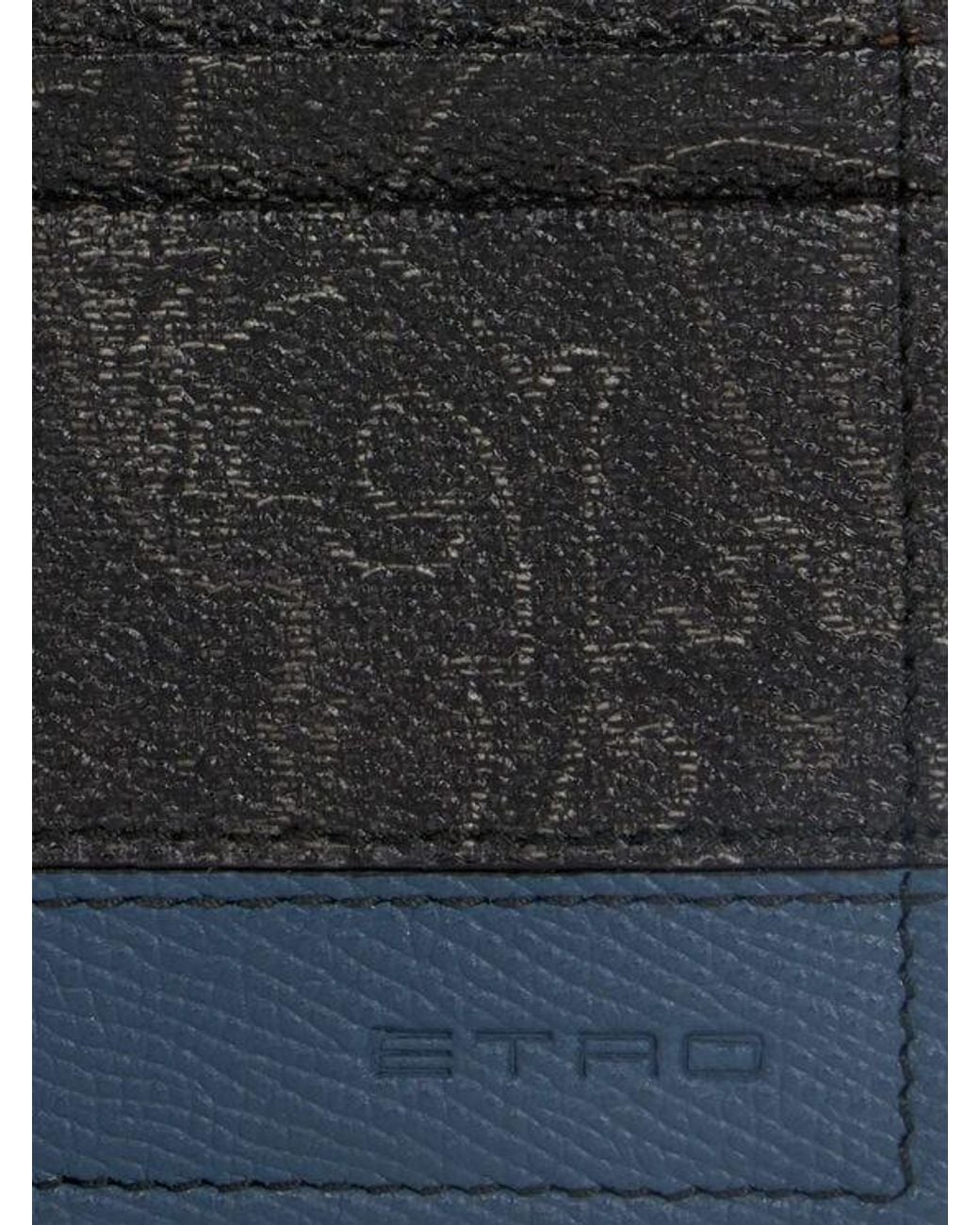 Etro White Arnica Card Holder With Leather Insert for men