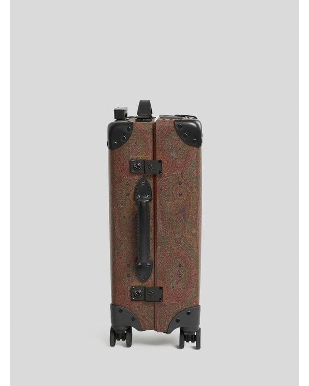 Etro Brown X Globe-Trotter Arnica And Leather Carry-On Case for men