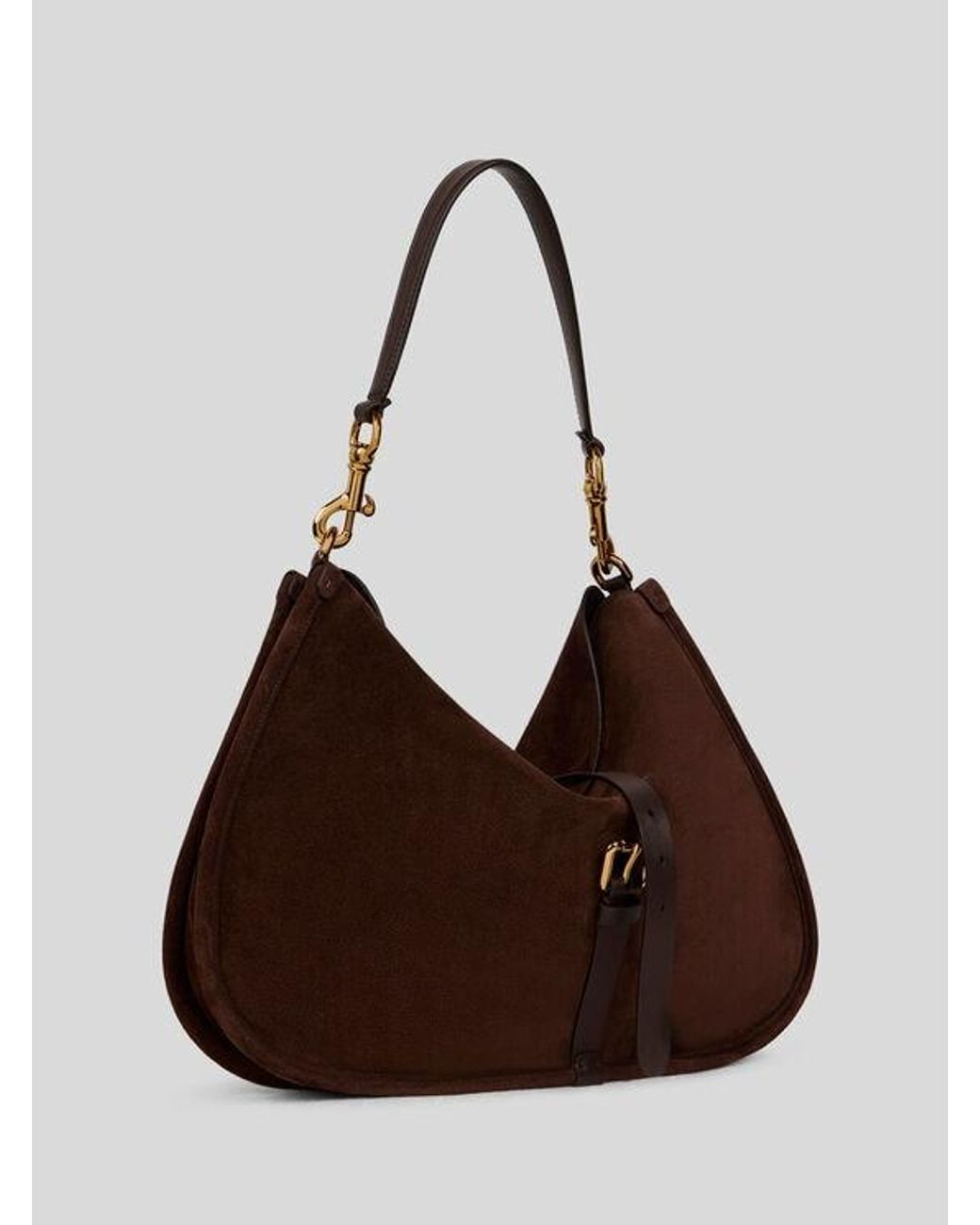 Etro Brown Maxi Suede Pony Bag
