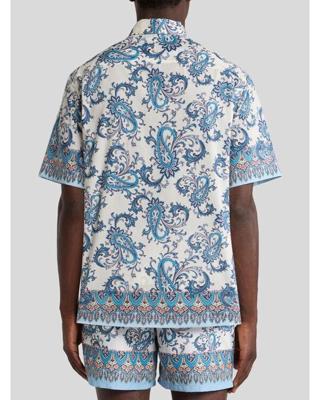Etro Blue Oversized Shirt for men