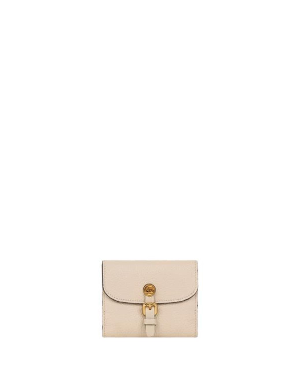 Etro Natural Small Tumbled Leather Pony Wallet
