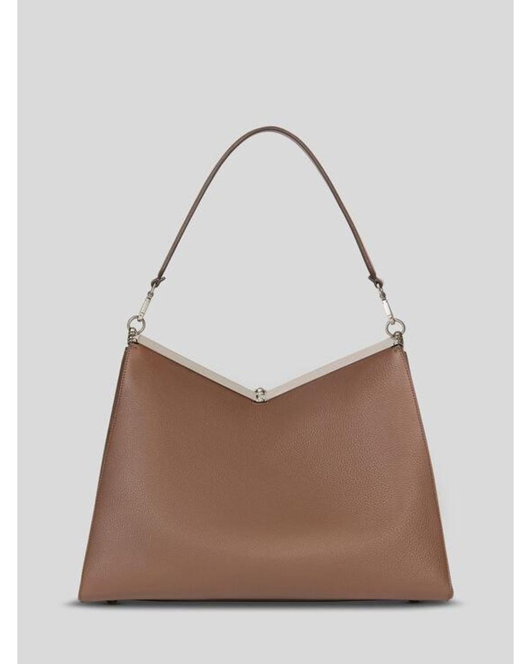 Etro Brown Large Leather Vela Bag for men