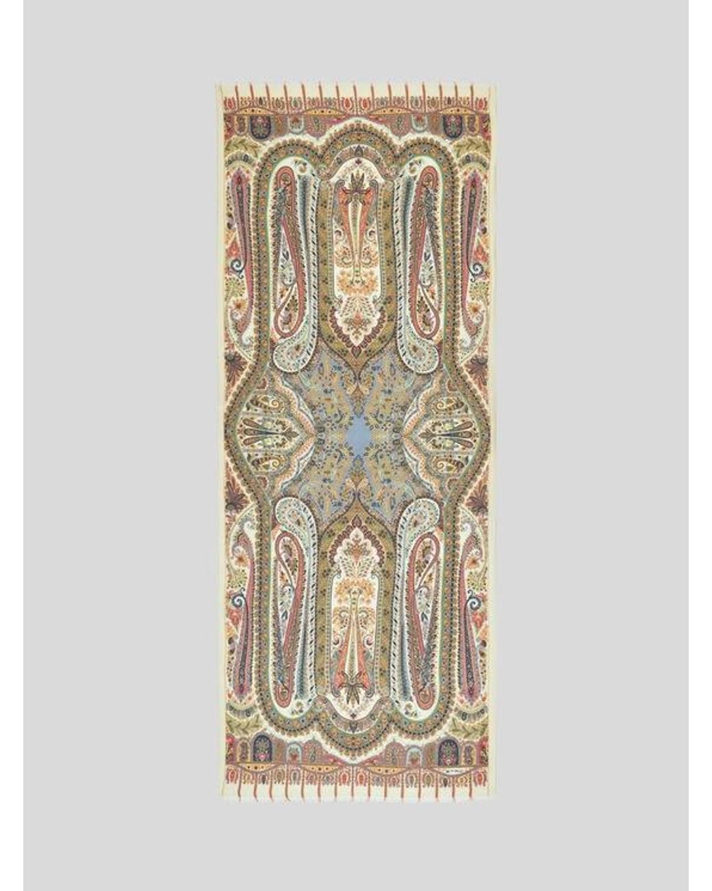 Sciarpa Con Stampa Paisley di Etro in Natural